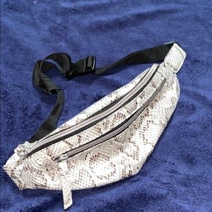 Snake print fanny pack
